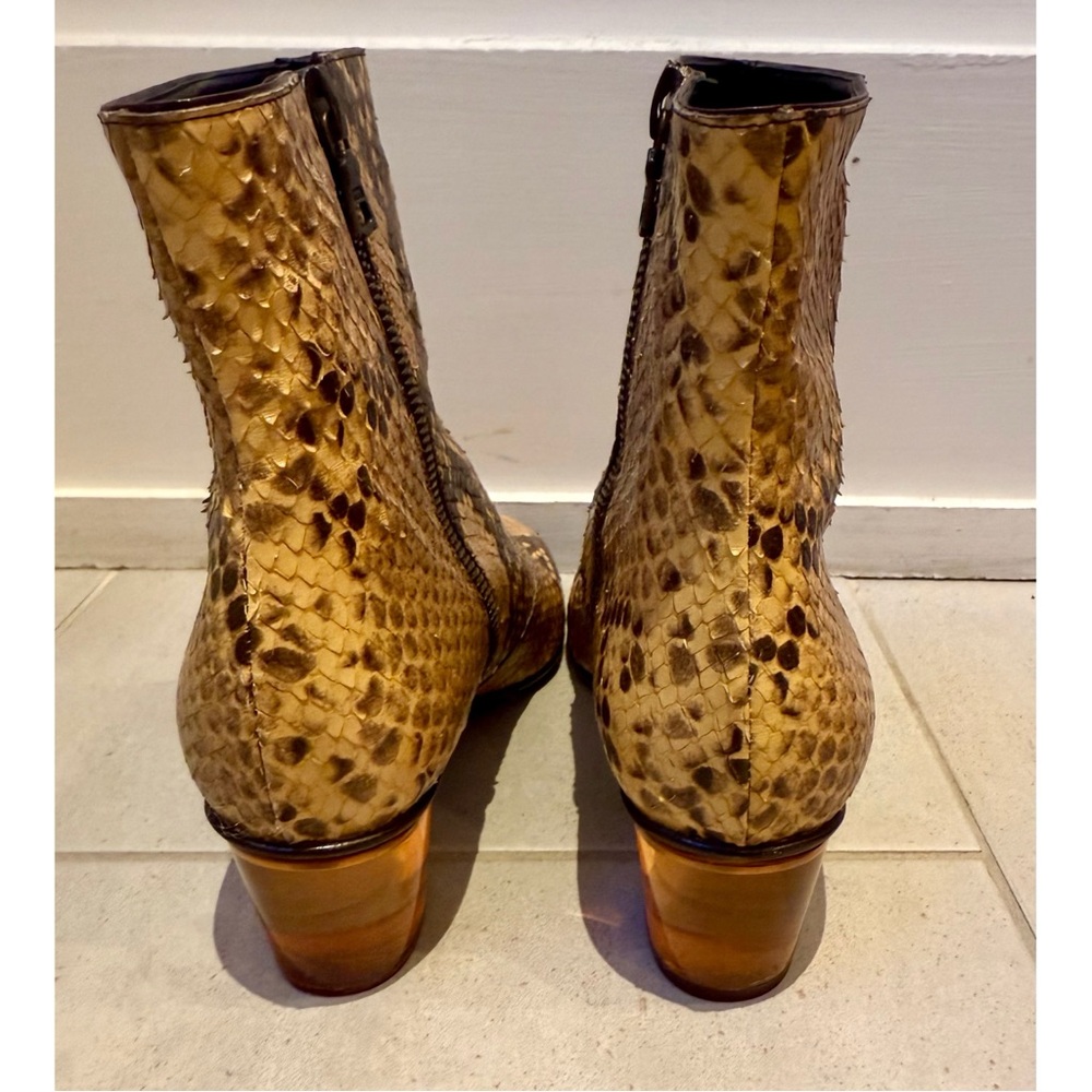 Dries Van Noten Snakeskin Ankle Boots size 37.5 - Picture 4 of 8